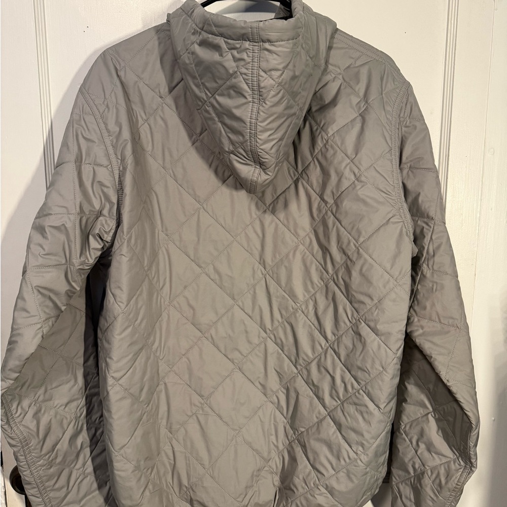 Patagonia Men's Diamond Quilted Bomber Hoodie - Light Grey - Men’s Large - Picture 5 of 5